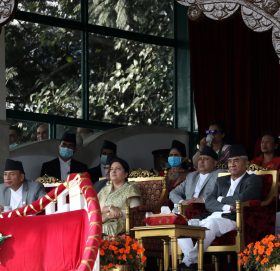 राष्ट्रपति भण्डारीको समुपस्थितिमा टुँडिखेलमा फूलपाती बढाइँ